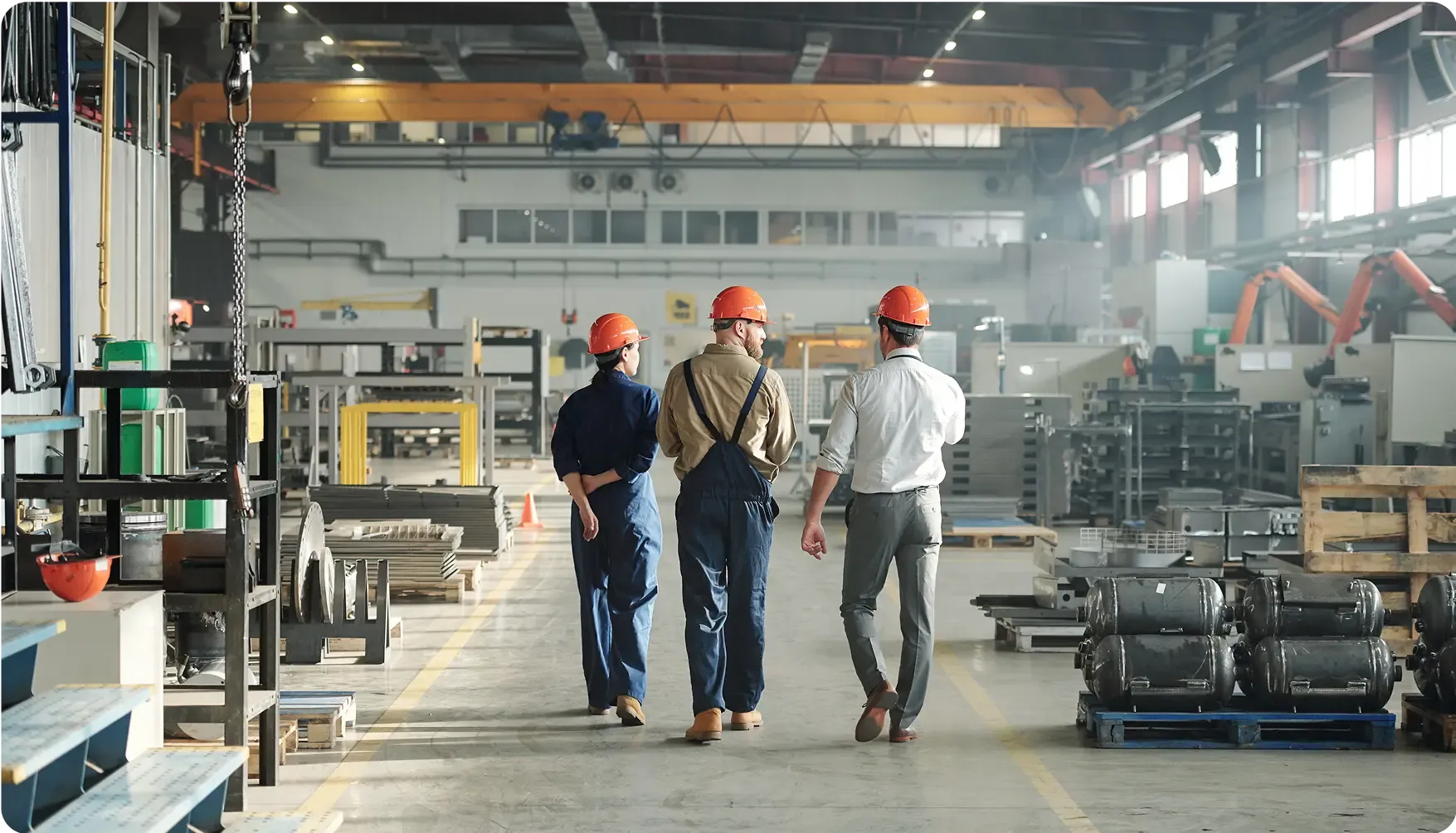 rofessionals managing plant operations and transport logistics 