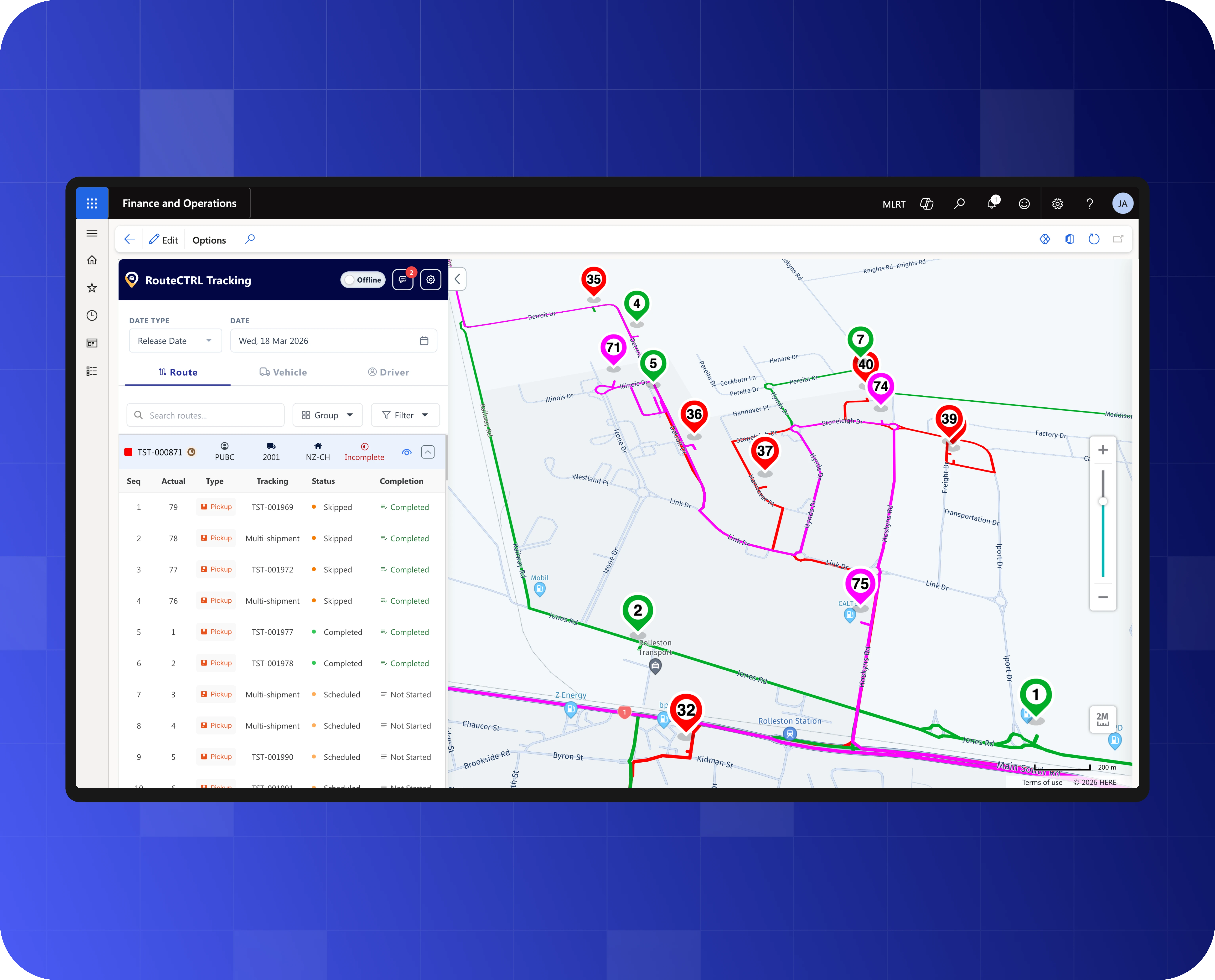 Route Tracking